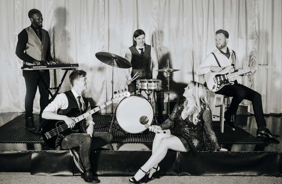 Electric Collective black and white wedding band nottingham